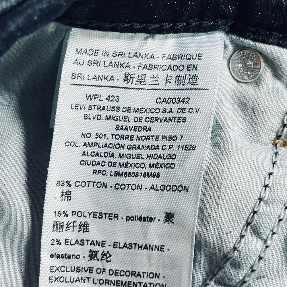 Signature by Levi Strauss & Co Womens Curvy Bootcut Jeans Mid Rise Dark Wash 12L - Picture 5 of 9